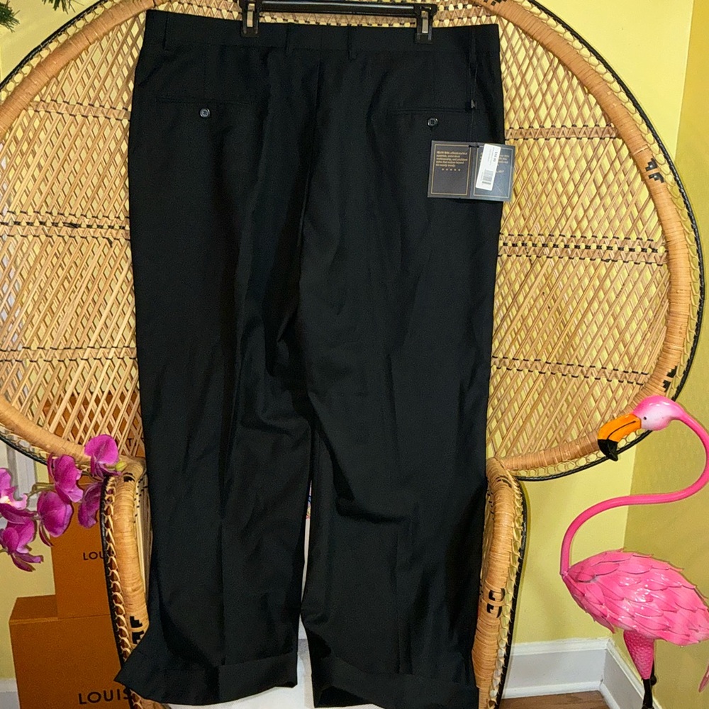 Milano Moda Men’s Dress Pants Black 44/34 - Picture 12 of 16